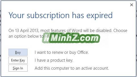 Gia hạn dùng thử Office lên 180 ngày