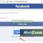 Click vào Quên mật khẩu