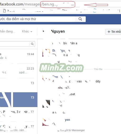 nhờ bạn bè tìm usernmae facebook
