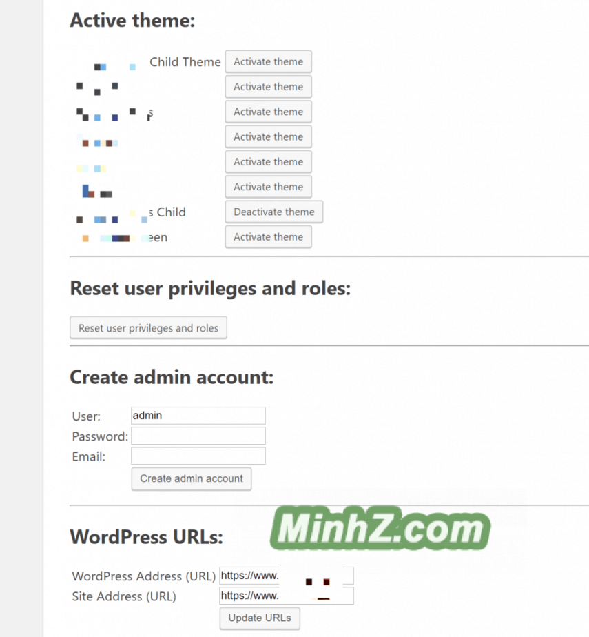 wordpress emergency recovery script