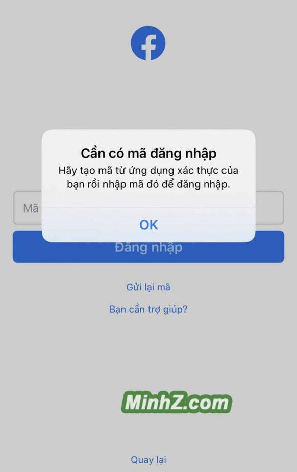 Xử lý khi cần có mã đăng nhập Facebook 2FA